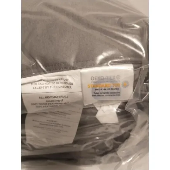 Airluck Luxury Feather Down Comforter King Size, Medium Warm All Seasons Gray